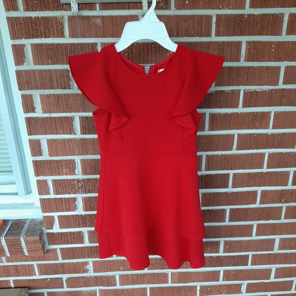 Poppies and Roses red dress girl size S (7/8) Valentine's /Daddy/Daughter dance - Picture 1 of 4
